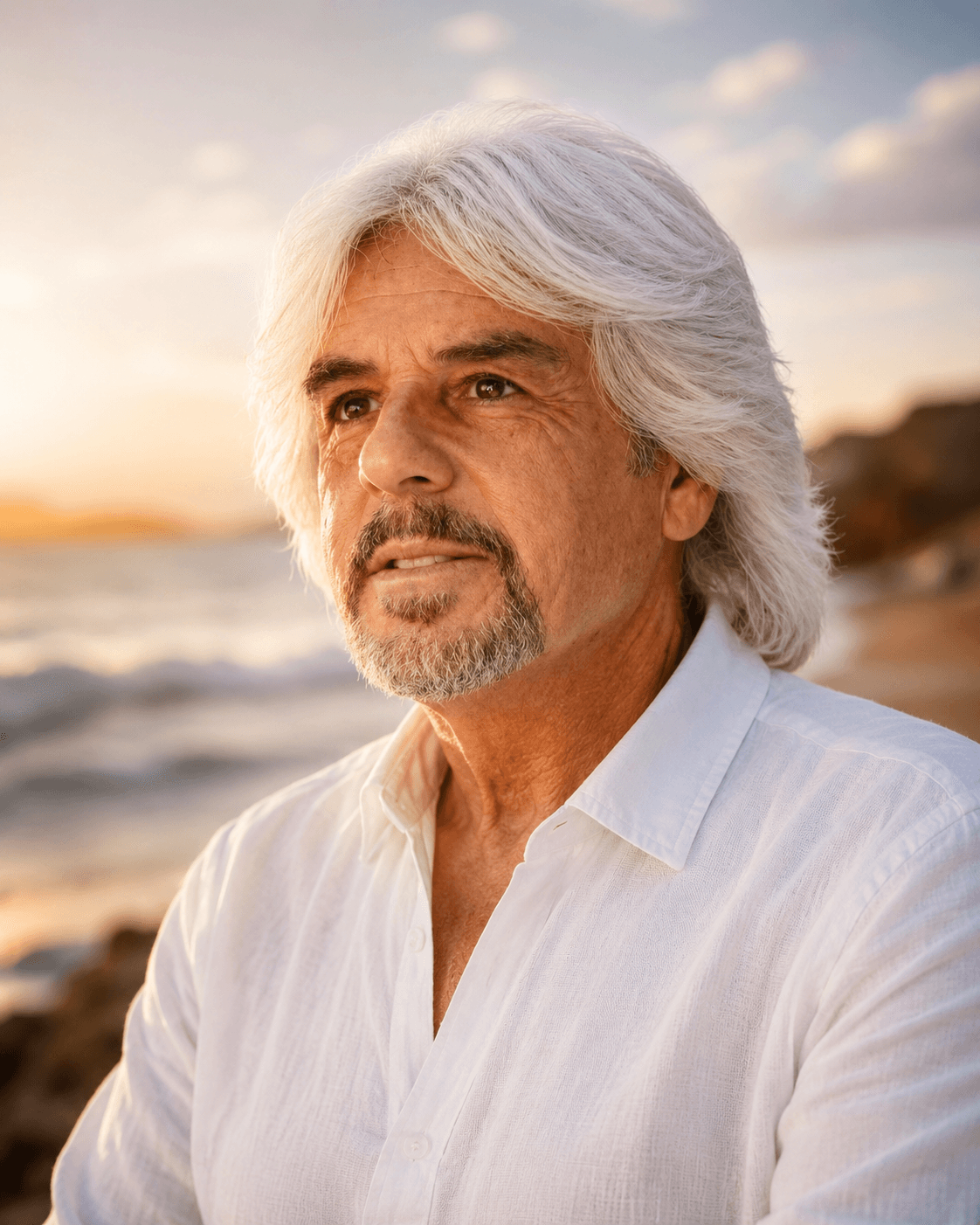 A warm coastal portrait representing Sam's legacy